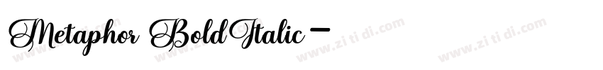 Metaphor BoldItalic字体转换